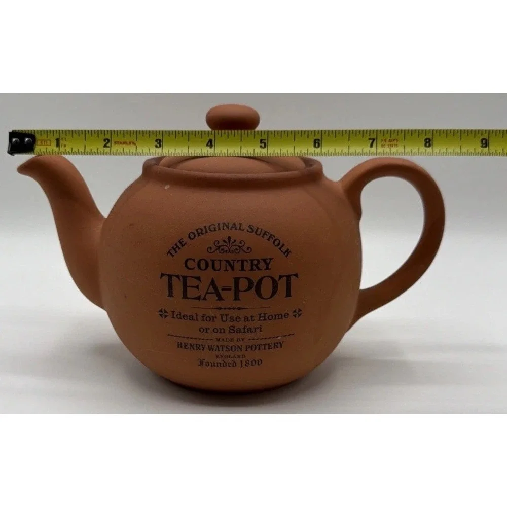 The Original Suffolk Country Tea Pot. Terracotta Henry Watson Pottery England.